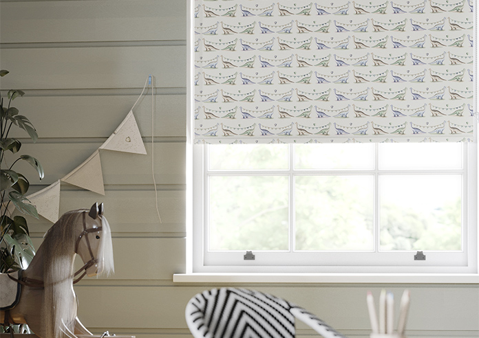 Jurassic Joust, Bunting Knightly - Roller Blind - Image 5